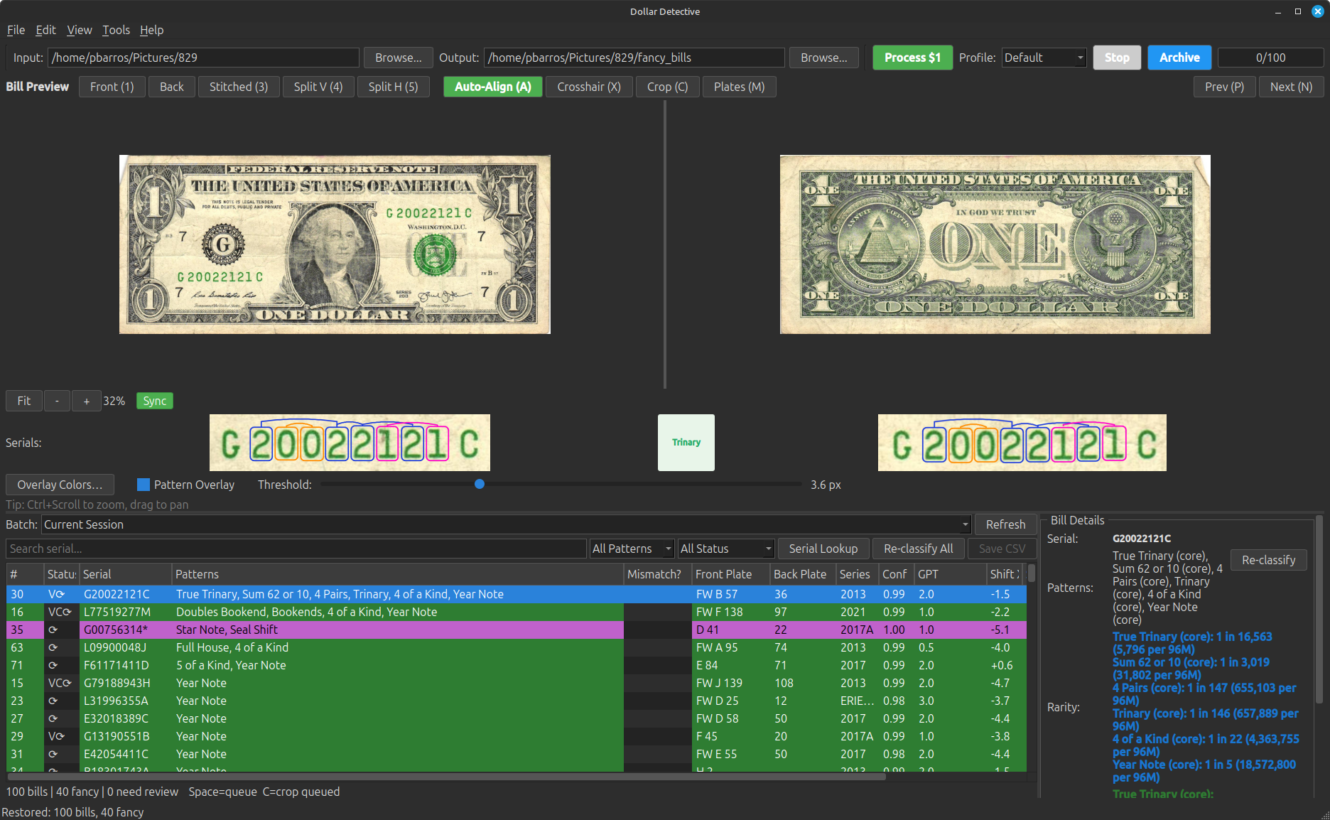 Dollar Detective results view